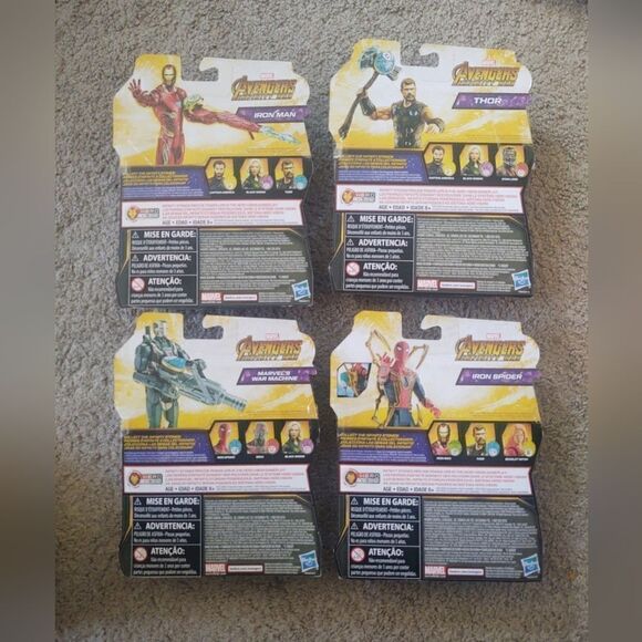 Avengers Infinity War IRON MAN, WAR MACHINE, THOR, IRON SPIDER FIGURES BRAND NEW - Picture 6 of 6